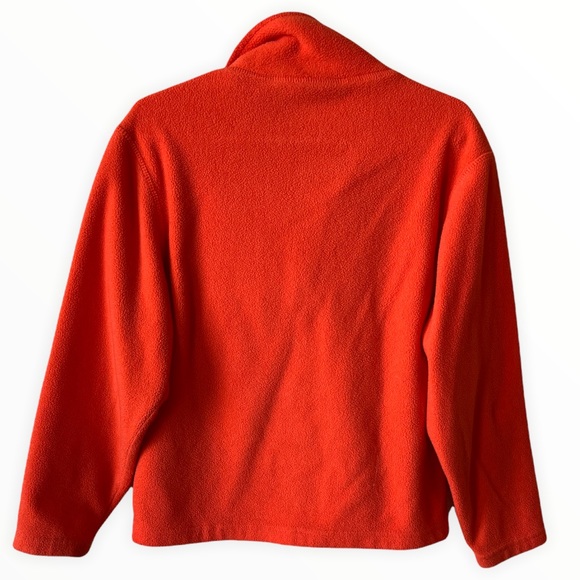 5/$25 📦 Eddie Bauer Orange Fleece 1/4 Zip - Picture 2 of 4